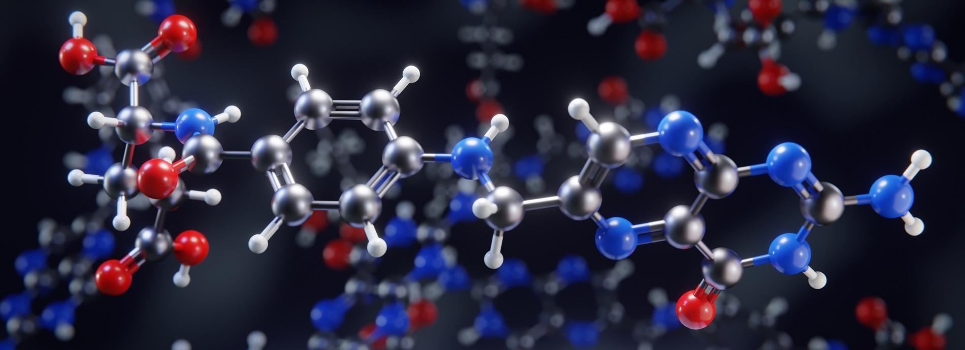 Chemical model of folic acid